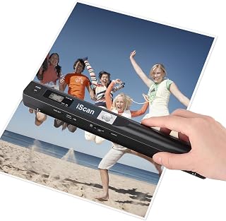 DXphita Portable A4 Photo & Document Scanner, 900 DPI Handheld Scanner with 16GB SD Card, Driver-Free USB to PC, JPG/PDF Plug & Play