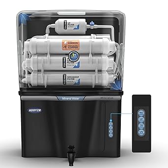 Addyz 12L Copper Water Purifier - Mineral RO+UV+UF with Copper Charge Technology - UF+TDS Controller - Fully Automatic Water Purifier Ideal for Home, Kitchen, Office - Made In India RO Purifier