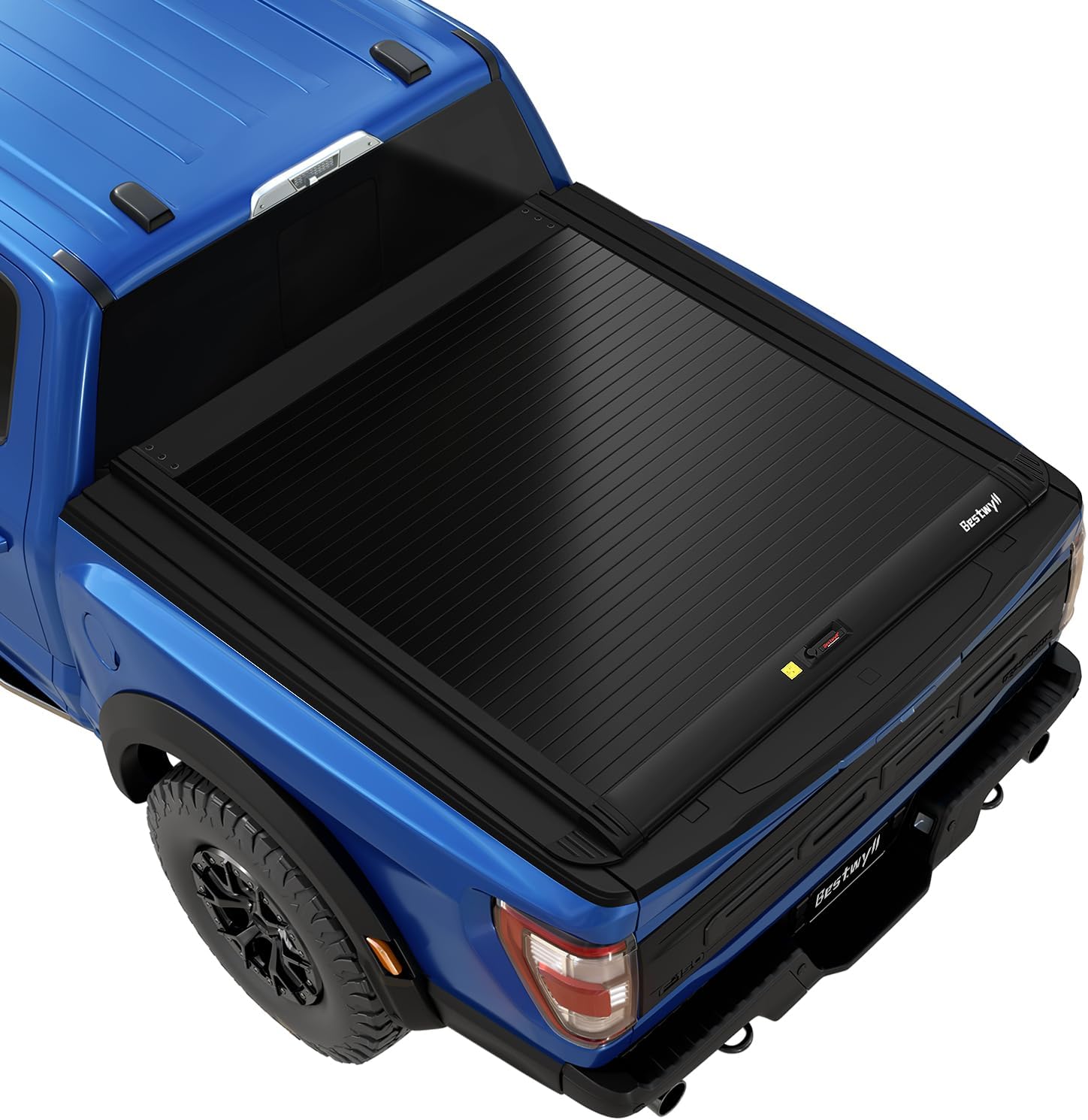 Retractable Hard Cover for 2015-2025 Ford F-150 (Includes Raptor/Lightning) 5.5 Bed (66") Truck Matte Black Low Profile Waterproof Aluminum