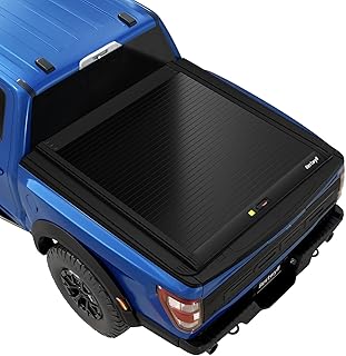 Retractable Hard Tonneau Cover – Fits 2015-2026 Ford F-150 5.5’ (66”) Truck Bed (incl. Raptor/Lightning) – with Mechanical Lock & T-Slot Matte Black Aluminum Waterproof Accessories |K22|