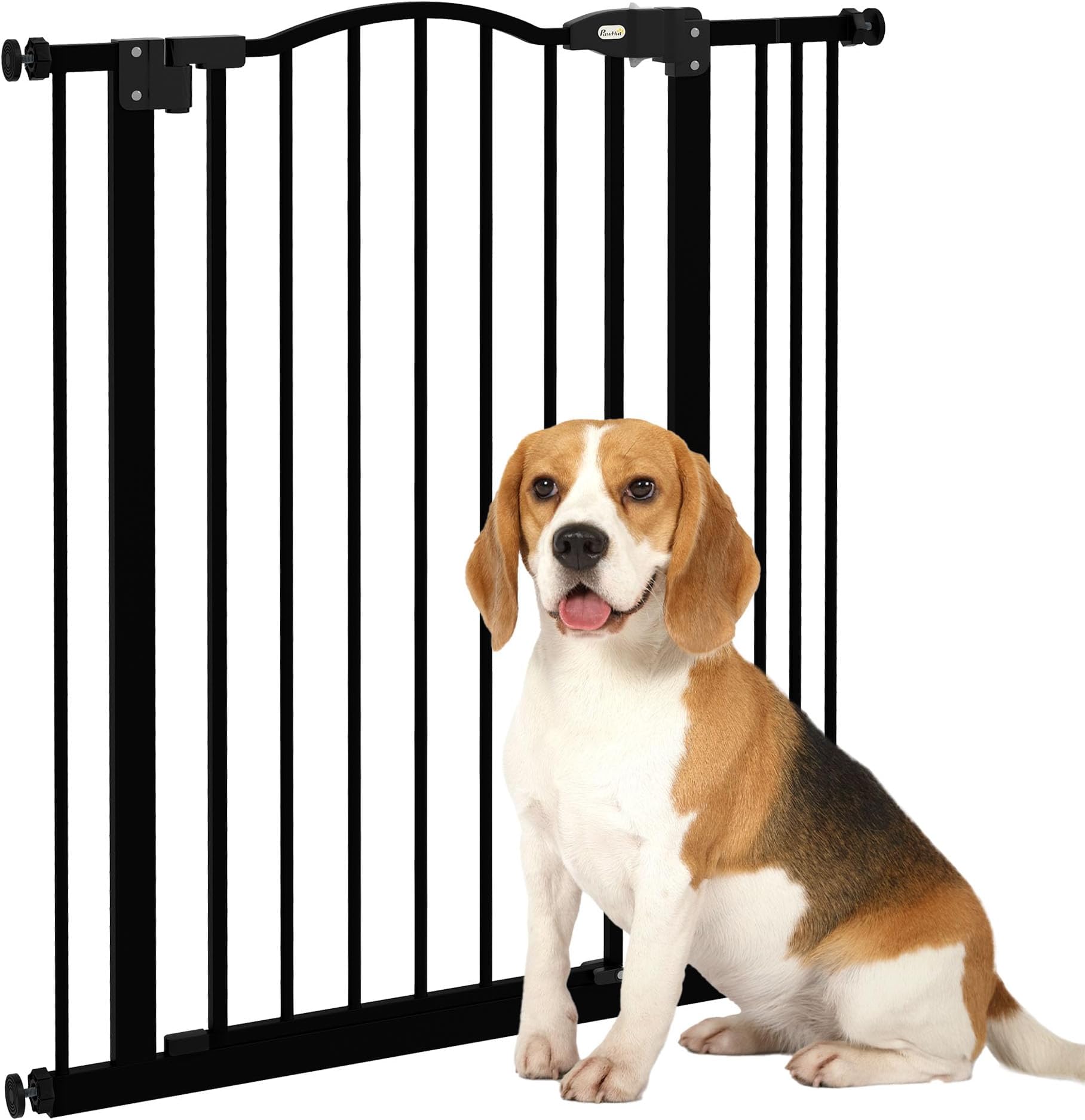 PawHut Pressure Fit Dog Stair Gate No Drilling Safety Gate Auto Close