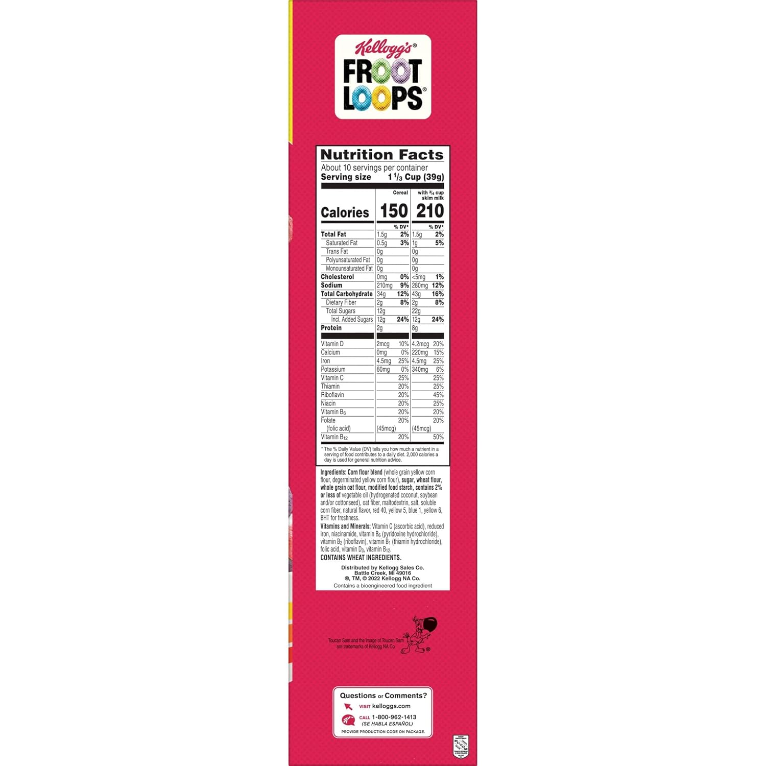 Buy Kellogg's Froot Loops Breakfast Cereal, Fruit Flavored ...