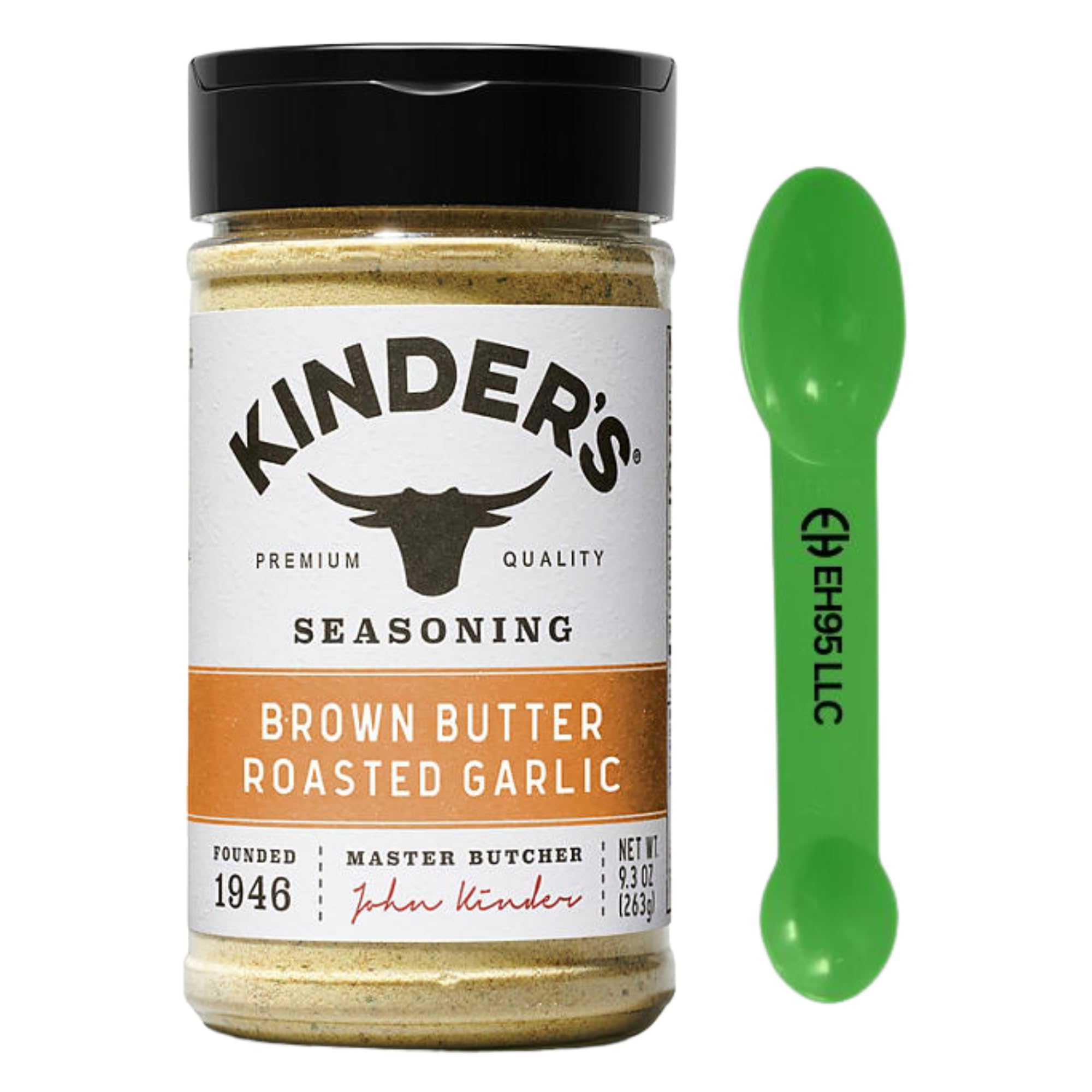 Kinders Seasoning Brown Butter Roasted Garlic 9 oz - (Pack of 1)2 in 1 Measuring Spoon Included