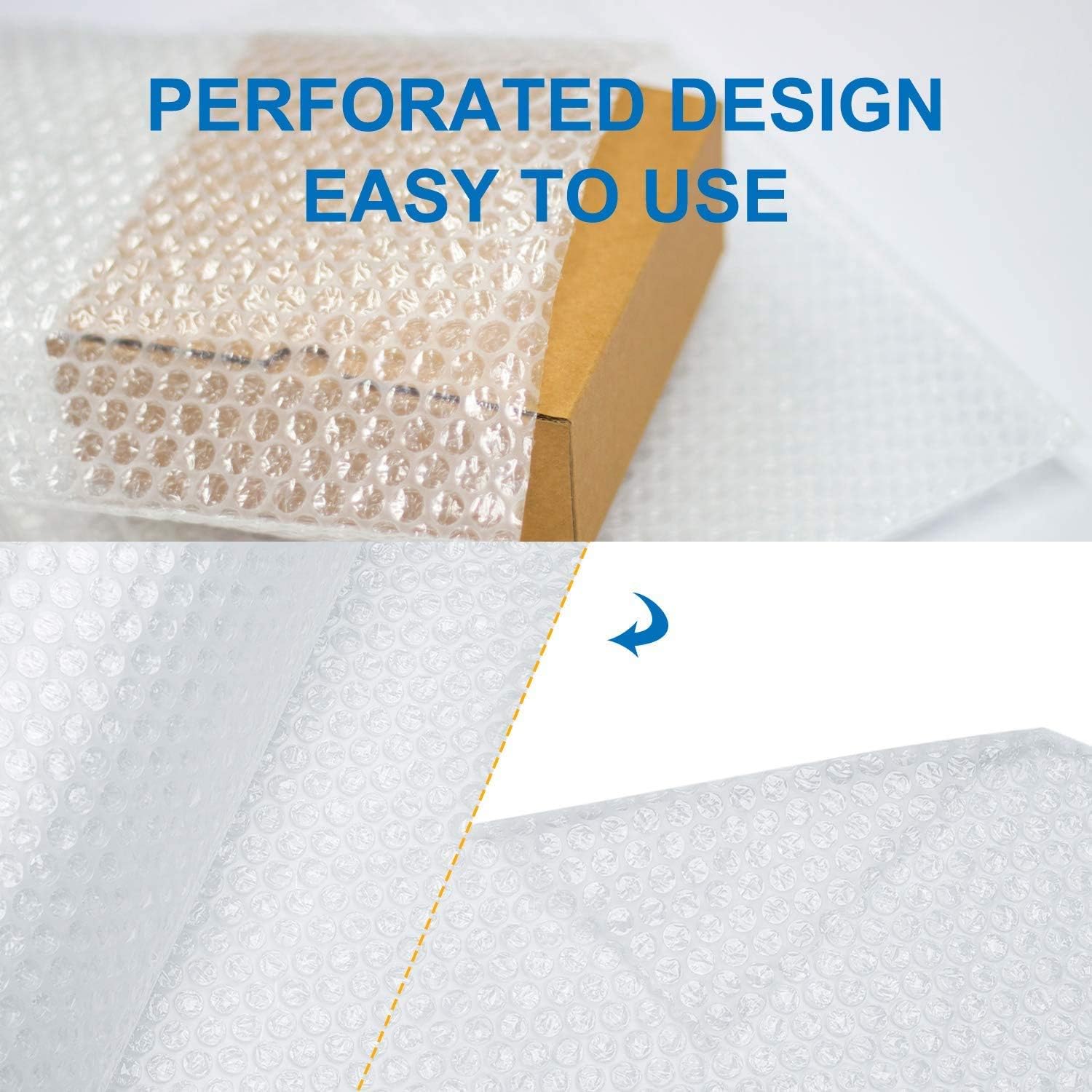 Metronic Bubble Cushioning Wrap Roll 12x26 FT Bubble Roll- Perforated 12×12", 1 Roll Air Bubble Cushioning Roll, 20 Fragile Sticker Labels,Moving Supplies Cushioning Wrap for Packing Shipping Boxes