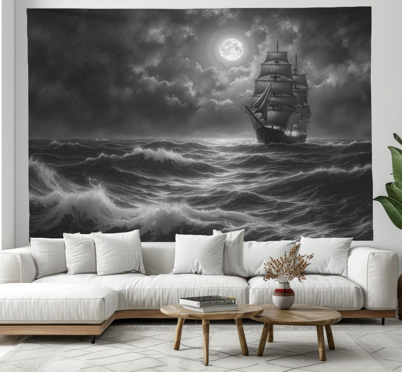 Tapiz de dormitorio grande de 230x150cm para renovar paredes sin usar pintura 8