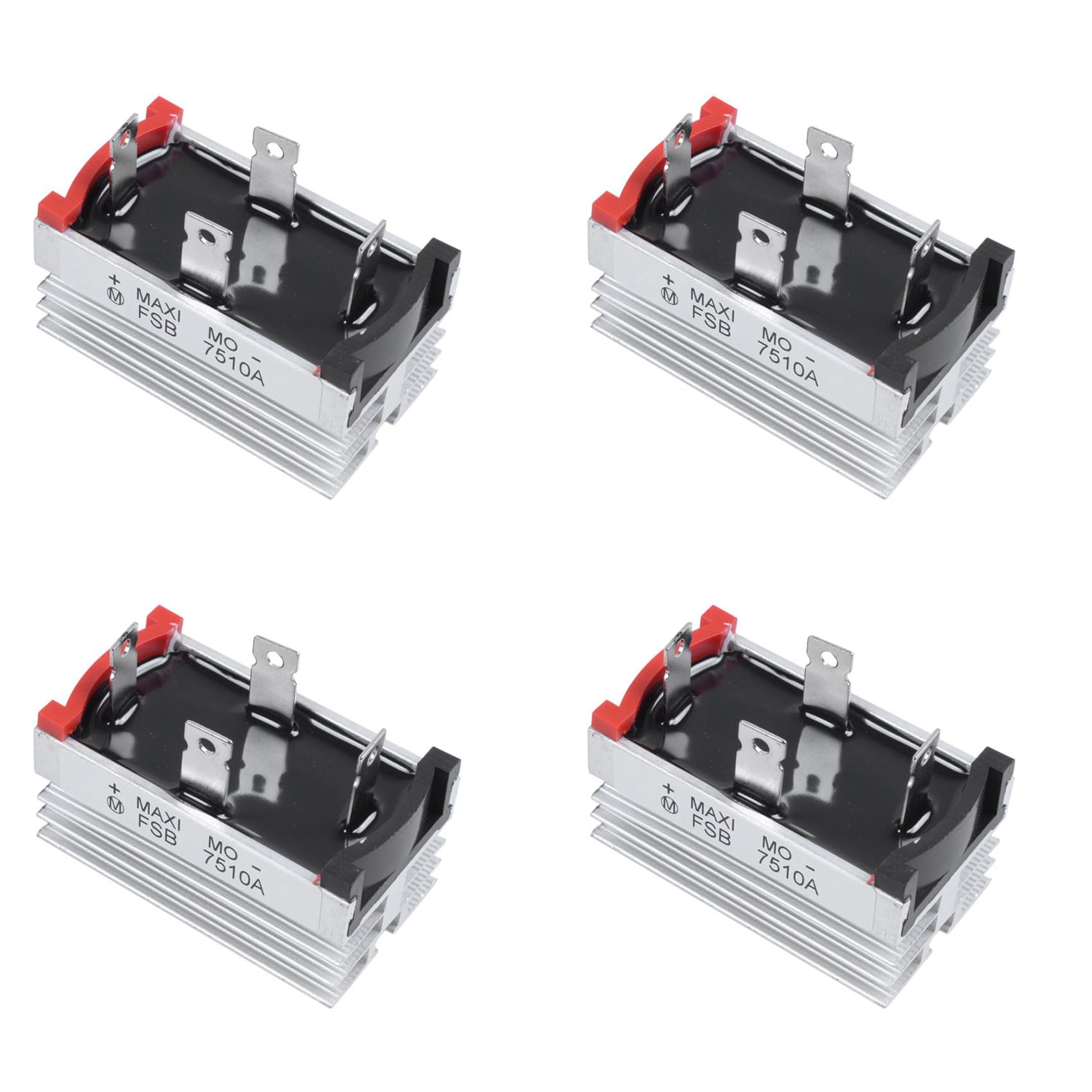 Jnchdghwa 4X Aluminum Heatsink Base Single Phase Bridge Rectifier Diode 75A 1000V