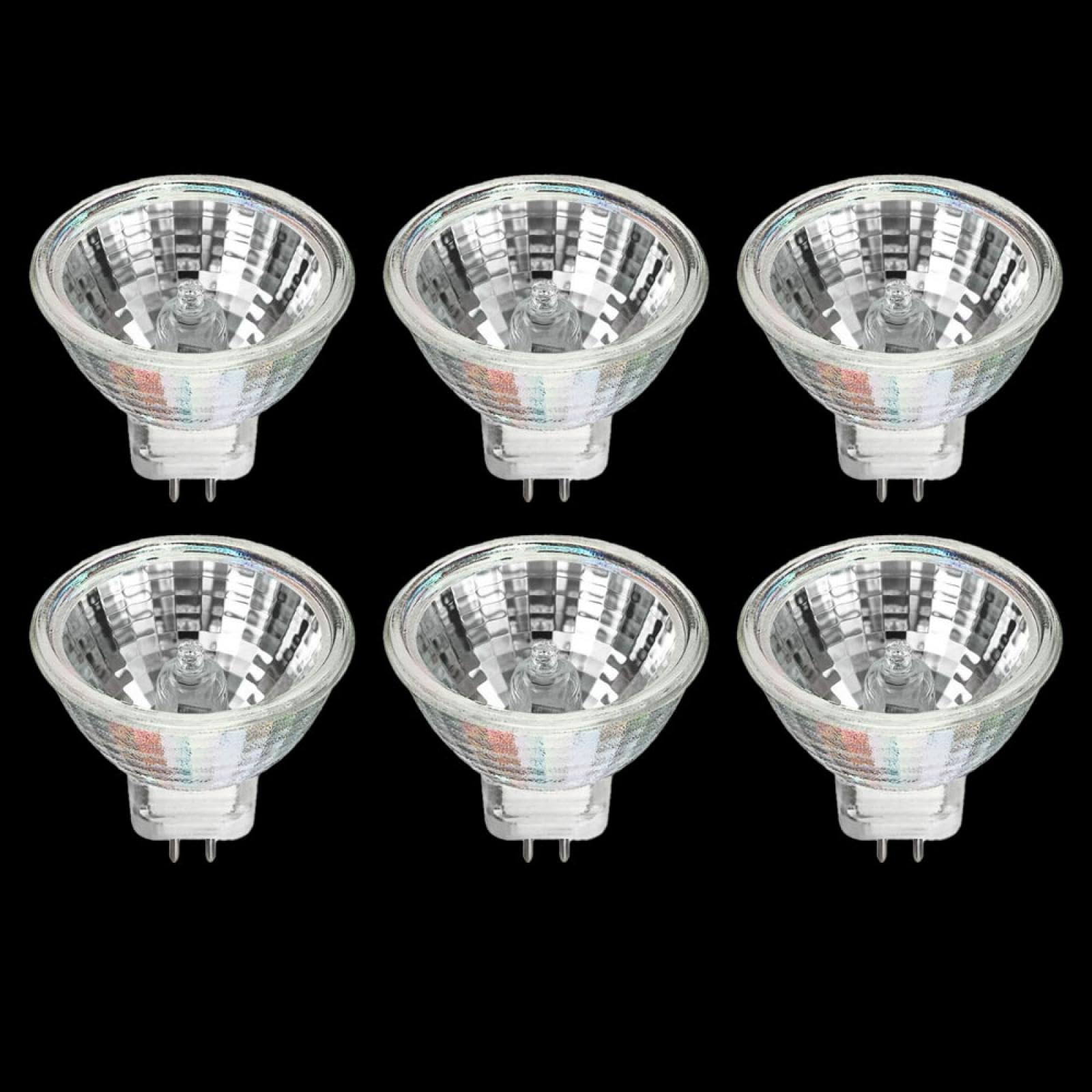 6PC Bombilla halógena MR11 5W 6V / 12V 20W 220V Foco Halógeno MR11 24V 35W G4 base dos pines regulable 220V 10W