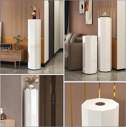 Miniatura 7 de Gabinete de zapatos moderno con rotación de 360, redondo, moderno, simple, giratorio de 360, zapatero para la entrada, armario de zapatos para