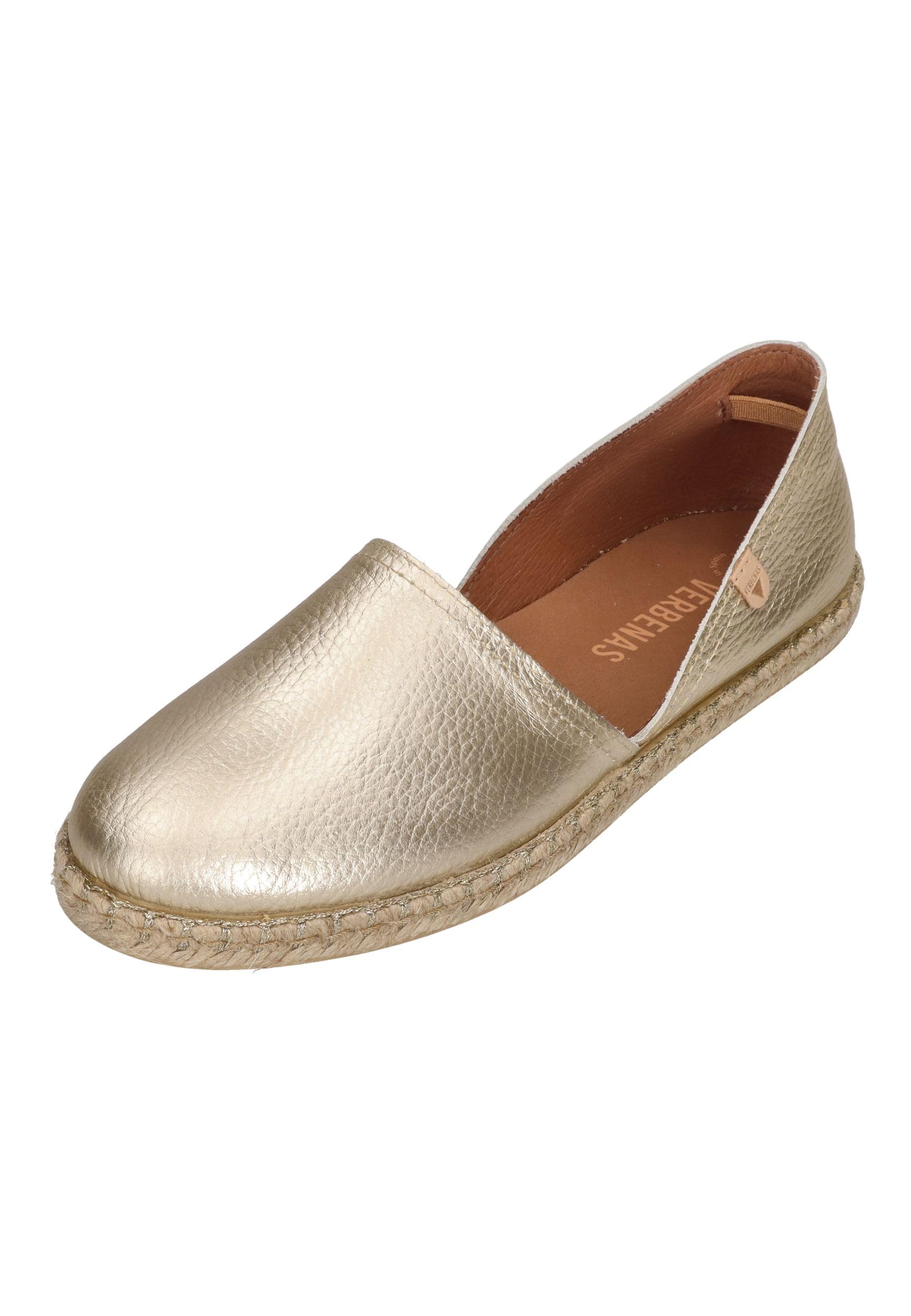 VERBENAS Espadrilles da donna Carmen nucleo Metal gal ORO