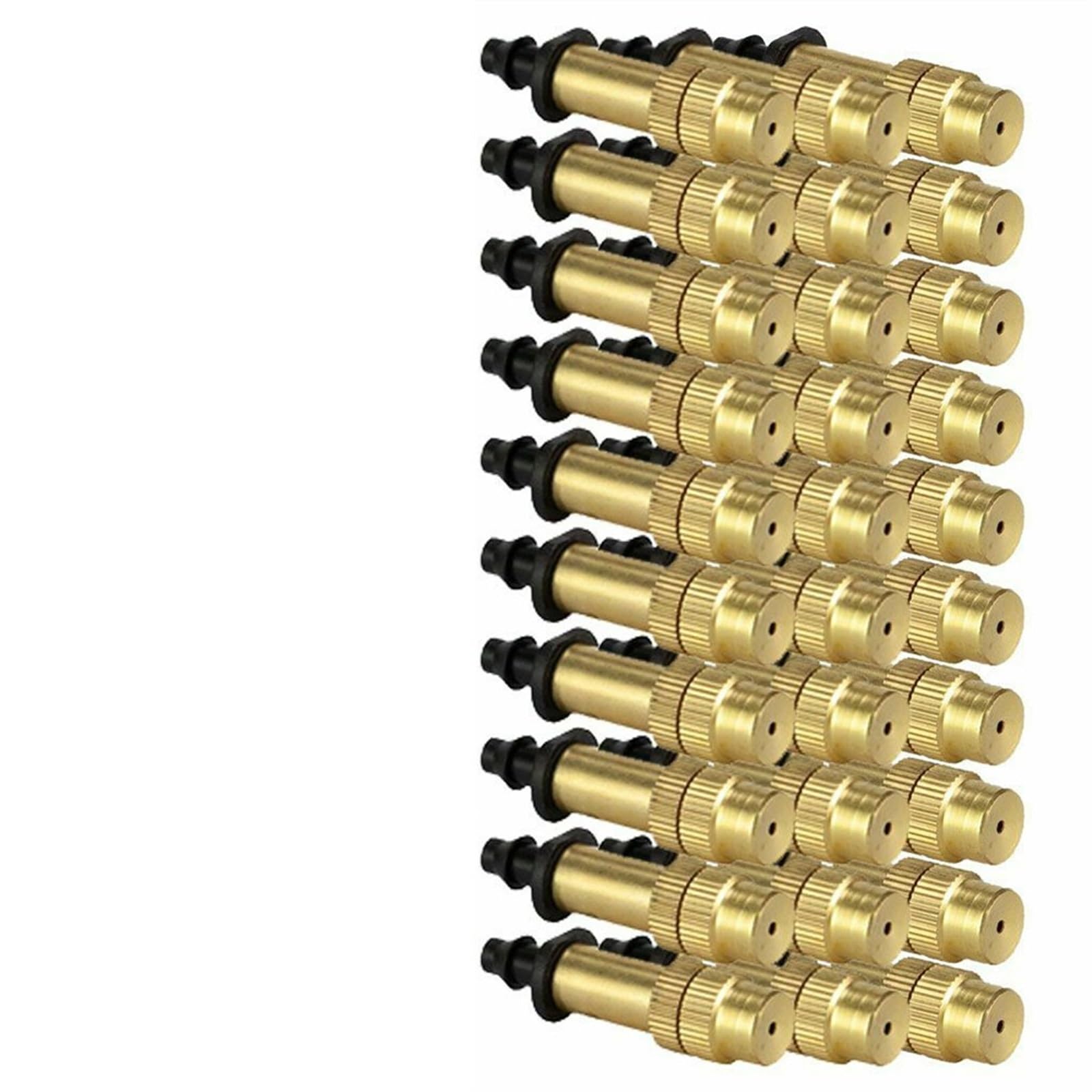 Brass Mister Nozzles Adjustable Misting Nozzle Garden Patio Water Mister Brass Spray Sprinkler Irrigation(30PCS)