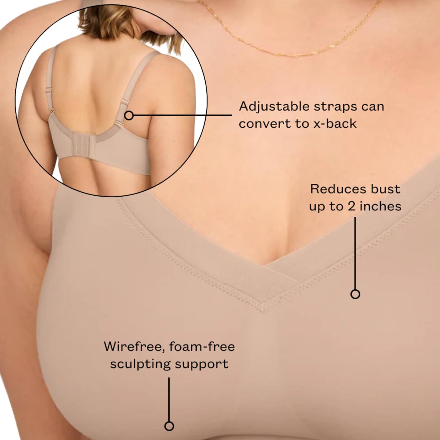 ThirdLove 24/7 Classic Wireless Crossover Minimizer Bra, Full Coverage, No Underwire - Image 4
