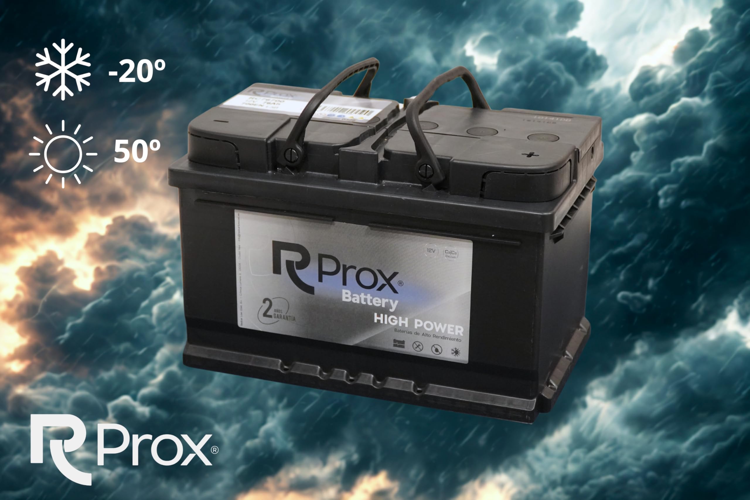 Batería de coche 75 Ah 680 Amp 24 Meses de Garantía. Máxima Energia de Aranque. Fabricante Lider Europeo.