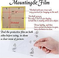 Vista 5 de Marco de fotos dorado, marco de fotos de 8 x 8 pulgadas para póster de foto cuadrada, lienzo, certificado, documento, exhibición horizontal