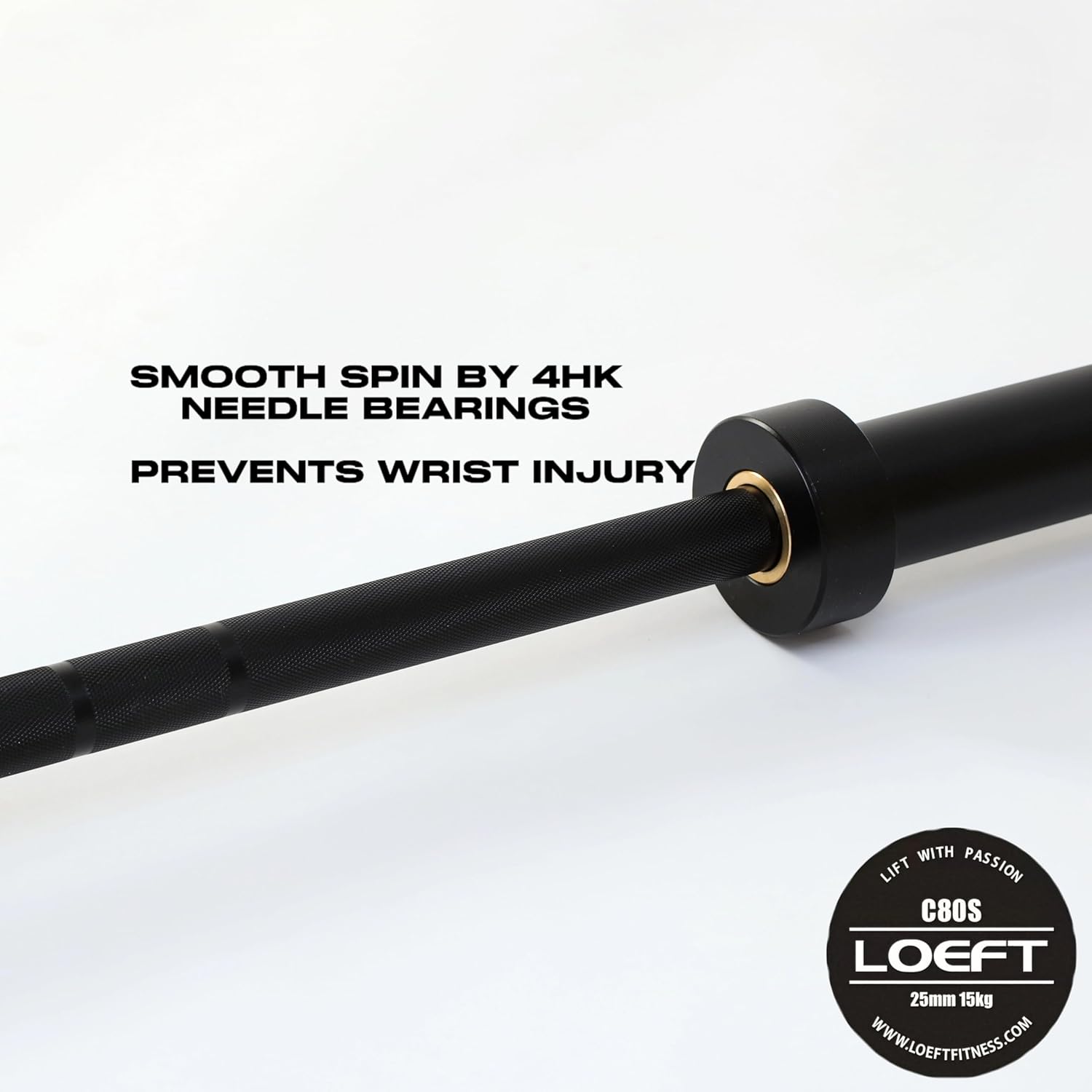Olympic Barbell for Women, 6ft 15kg 25MM Women's Mult Barbell for Weightlifting and Powerlifting, 1200 lbs Weight Capacity 190K PSI Weight Bar Fit 2" Weight Plates (C80S)