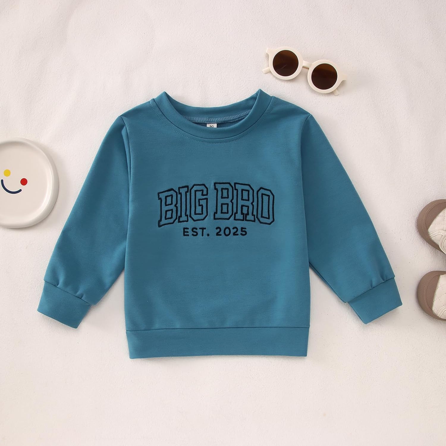 Big Brother Sweatshirt Toddler Baby Boy Embroidery Big Bro Est. 2025 Pullover Crewneck Clothes Announcement Fall Top - Image 5