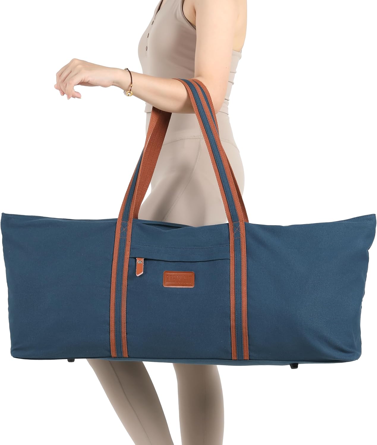 with Multi-Functional Storage Pockets Full-Zip Extra Large Yoga Mat Tote Bag Sports Gym Pilates Bag