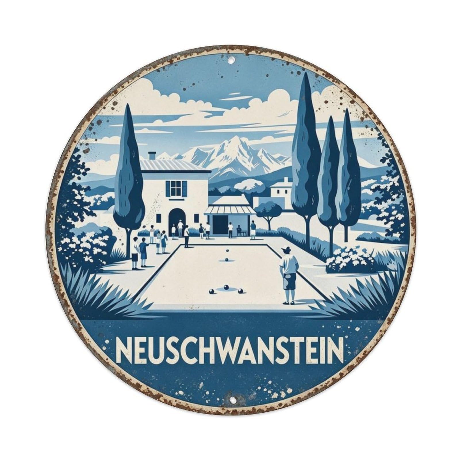 Neuschwanstein Castle Metal Tin Sign Plaque
