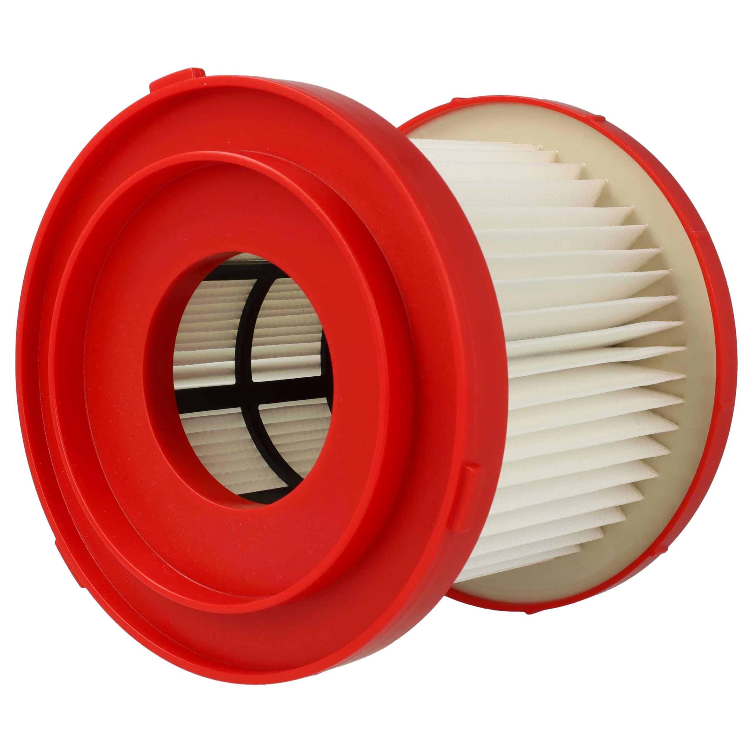 vhbw 4 x filtr kompatybilny z Milwaukee M12 FVCL M18 FPOVCL M18 VC2 M18 VC2 - 0 odkurzacz - filtr HEPA biały/czerwony