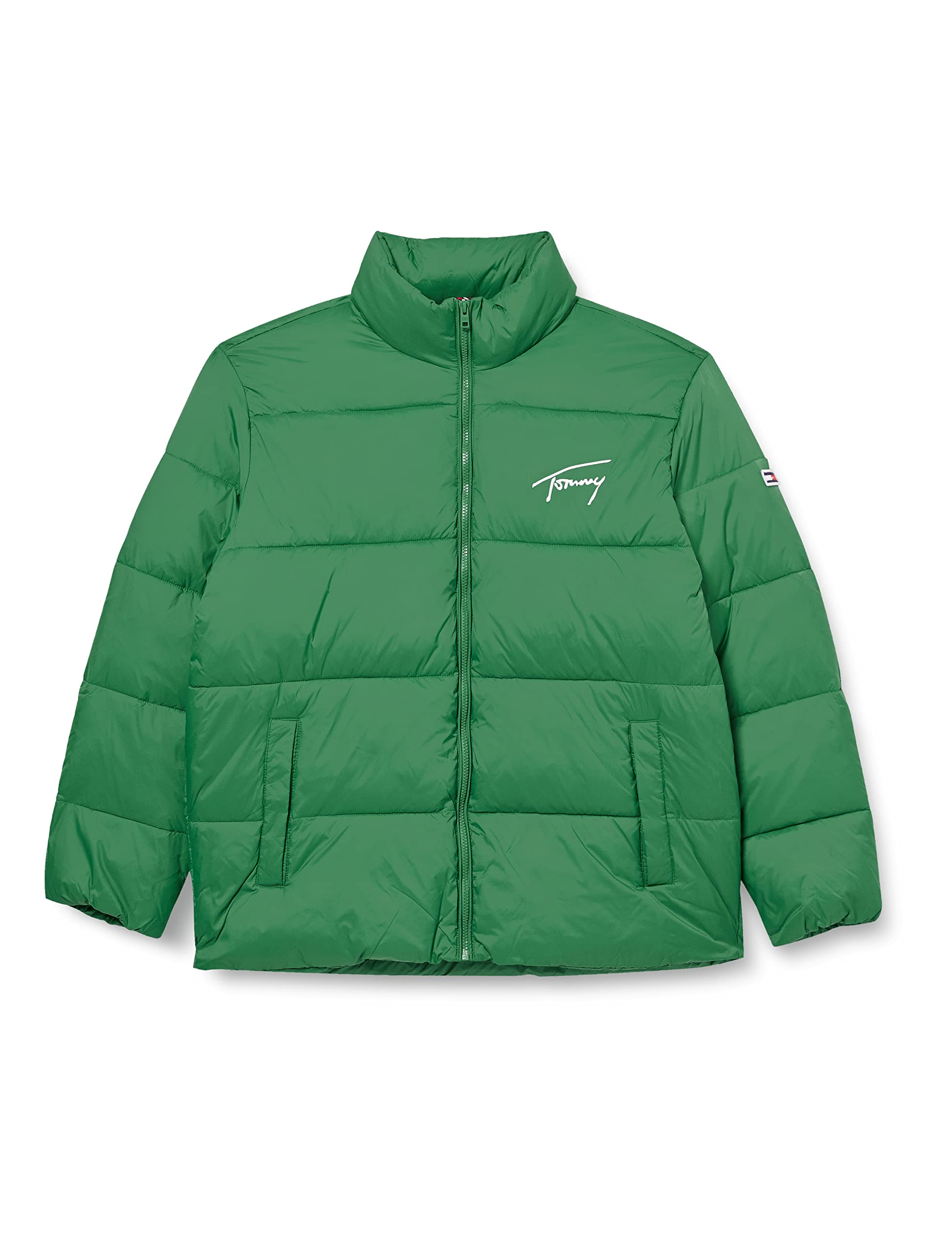 Tommy Jeans Herren TJM Signature Puffer Padded Jackets, Grüner Malachit, L