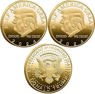 2Pcs Donald Trump Coin 2021-2025 2024 Gold Coin Challenge Coin President Trump