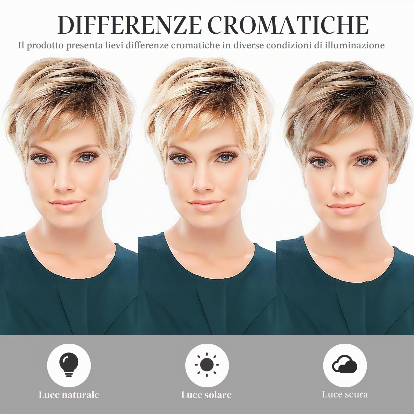 Asifen affascinante capelli umani parrucche per le donne breve capelli biondi parrucche con radice nero