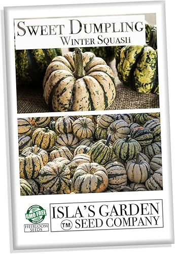 Miniatura 2 de Semillas de calabaza de invierno Sweet Dumpling para plantar, más de 50 semillas de reliquia por paquete, semillas de jardín de Isla (semillas de