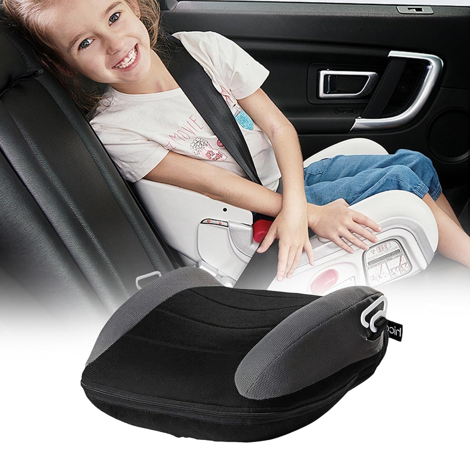 Coussin gonflable pour siège de voiture, coussin de siège de voyage, coussins de pression pour fesses pour siège auto, coussin gonflable pour la conduite, accessoires de voiture pour le voyage (noir)