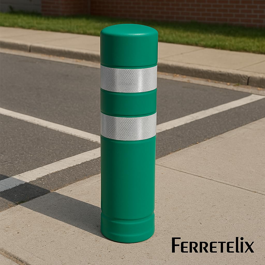 FERRETELIX® 2 Unidades Hito Balizamiento Verde H-75 – Señalización de Tráfico con Anclaje Incluido