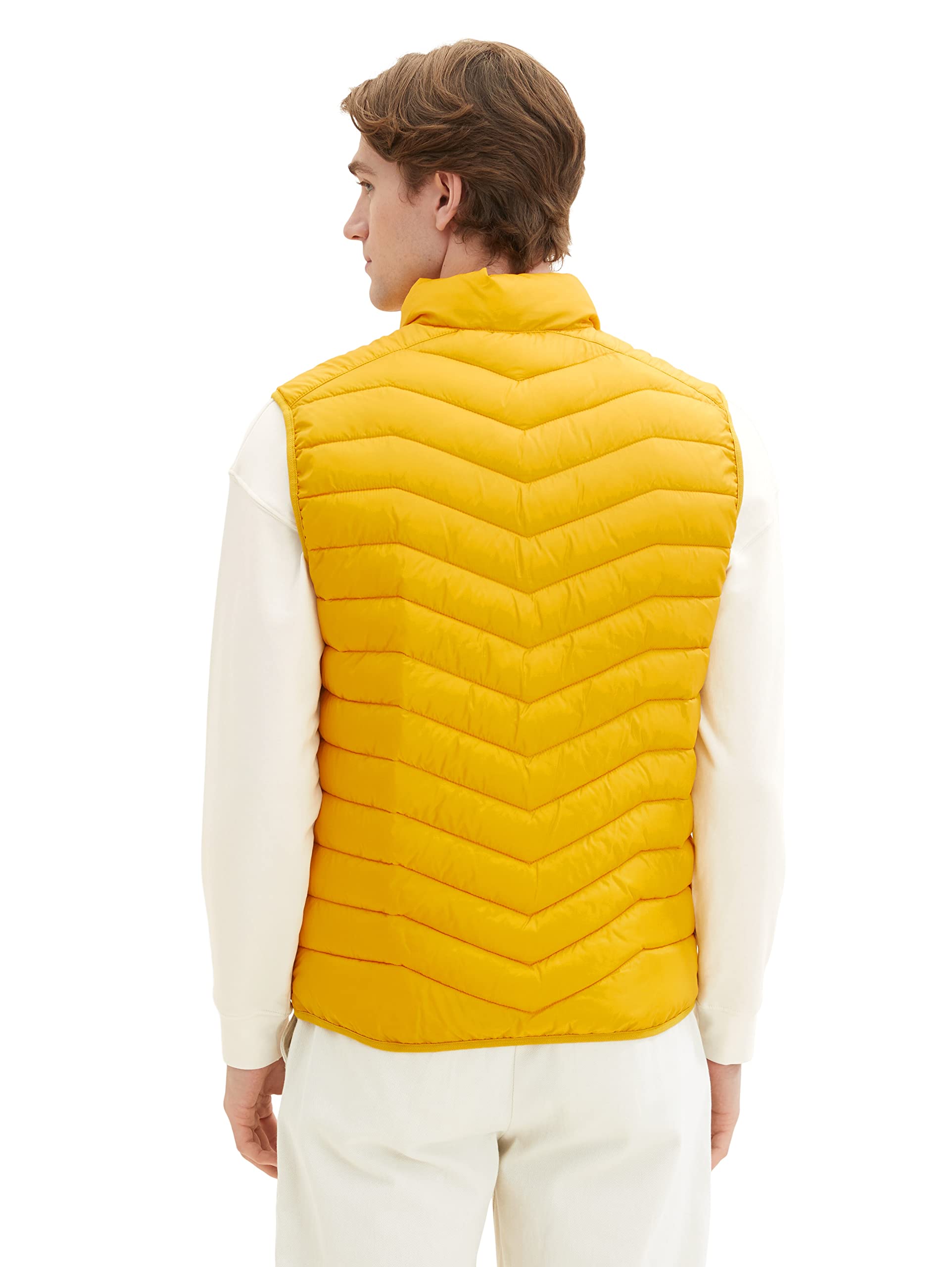 TOM TAILOR Chaleco Acolchado Ligero con Cuello Alto Hecho de Poliéster Reciclado Hombre