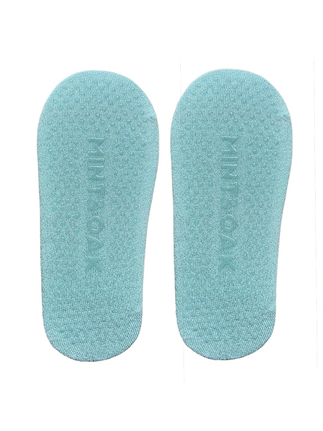 Mint & Oak Women Non-Slip Pilates Socks with Grips Ankle Length, Sea Green Pack of 1 | Silicone Cotton Socks | Ideal For Yoga, Pilates, Gym, Workout, Barre, Aeriel | Cute Women's Gift | Free Size 4