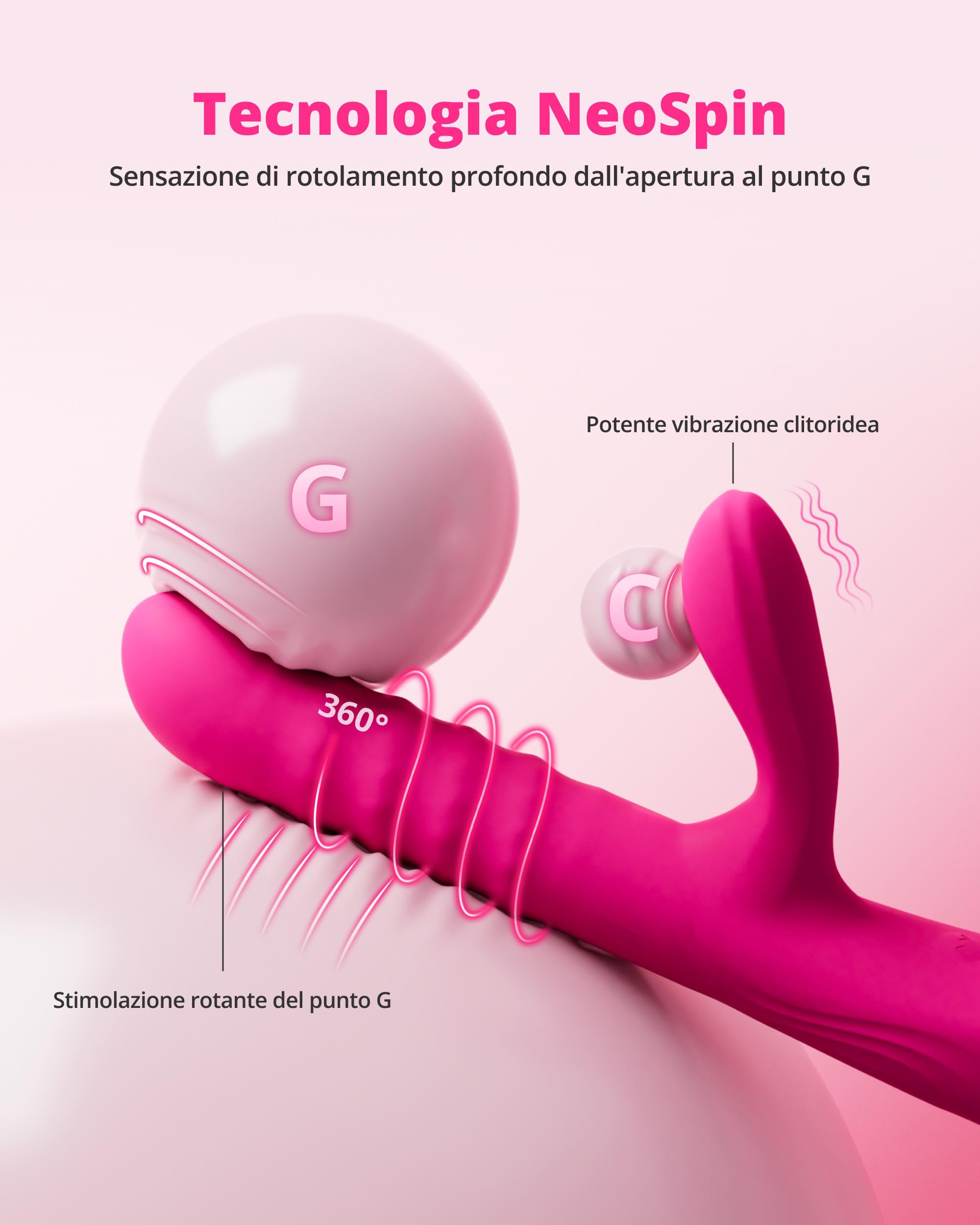 Lovense Velvo Vibratore Rabbit con Perline Rotanti, Potente Vibratore Punto G e Clitoride Sex Toy Donna, Controllo App a Distanza per Coppia, vibratori Doppia Stimolatore Impermeabile Ricaricabile