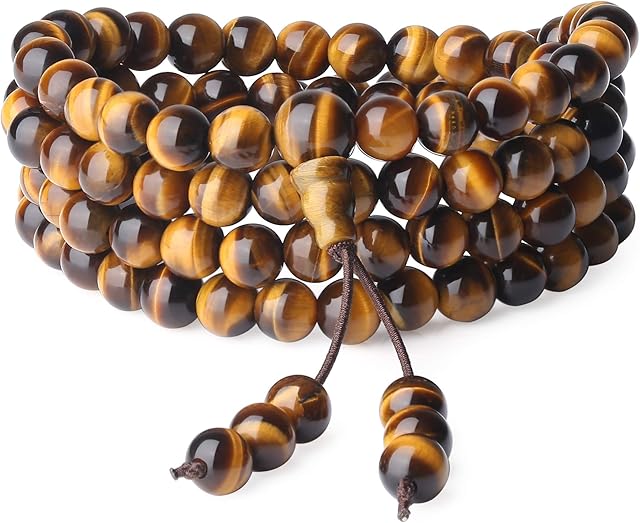 COAI 108 Mala Beads Semi Precious Stones Beaded Bracelet Necklace
