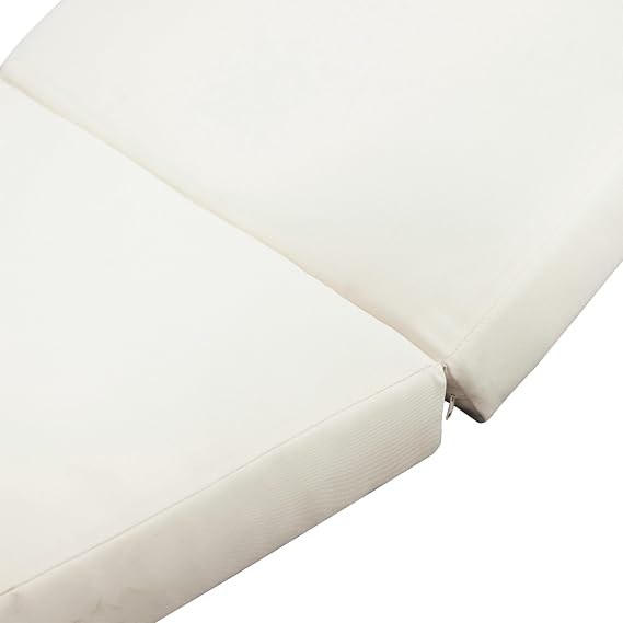 Hcduvso Chaise Lounge Cushions Outdoor, Waterproof Sun Lounger Replacement Cushions - Patio Lounger Pads with Hook and Loop Ties for Pool, Deck, Lawn