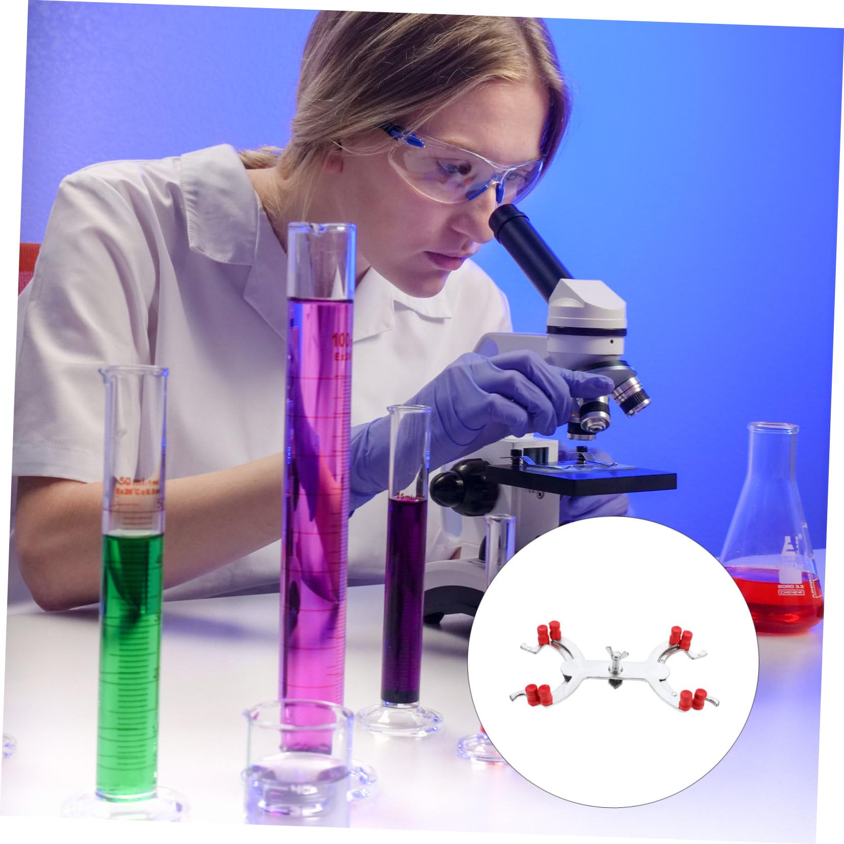 SOLUSTRE 5pezzi Clip Titolazione Per Laboratori Scolastici Accessorio Per Esperimenti Titolazione Fissaggio Per e Provette Design e Resistente
