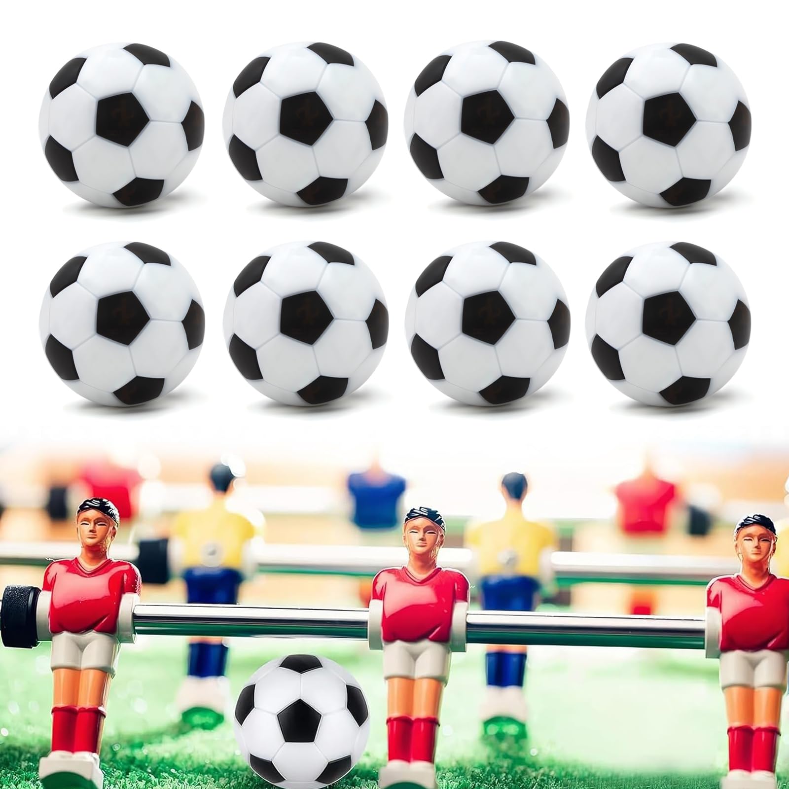 8 Boules De Baby-foot 32 Mm En HIPS – Colorées, Durables, Silencieuses, Pour Baby-foot Standard Ou Mini-foot