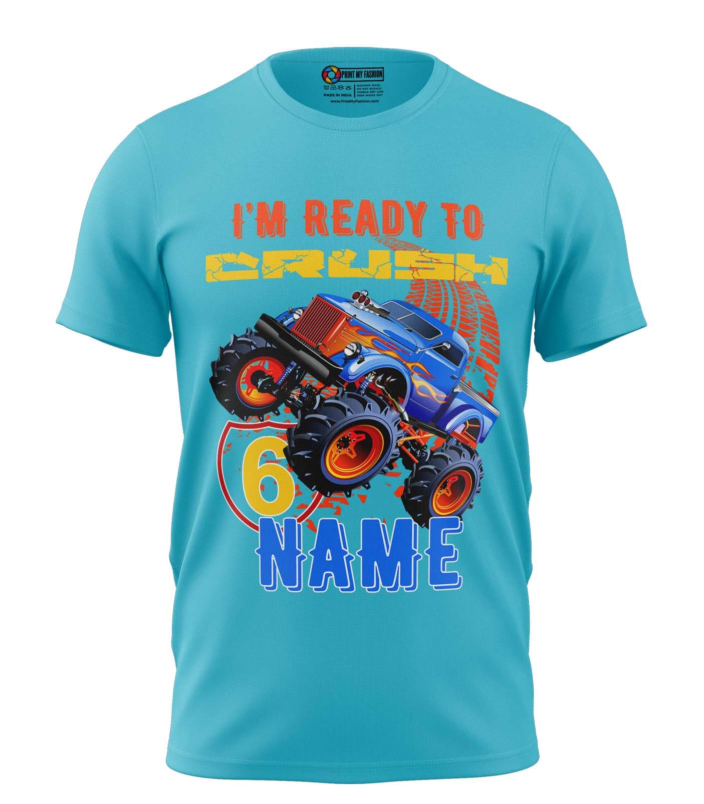 Monster Truck Monster 1st Birthday Shirt Childrens Personalised