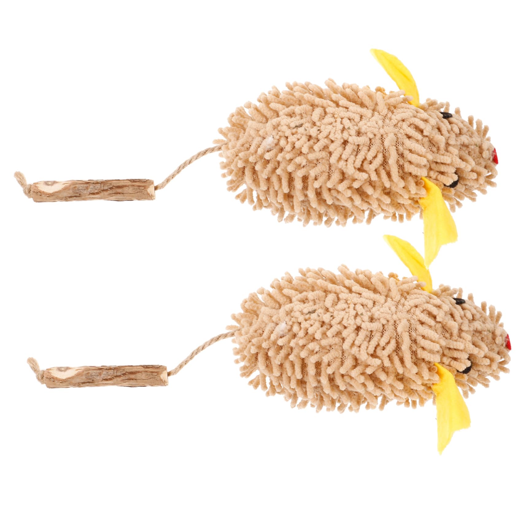 Abaodam 2Pcs Cute Cat Mice Interactive for Indoor Cats Soft Cat Supplies for Playtime Adorable Pet Mice