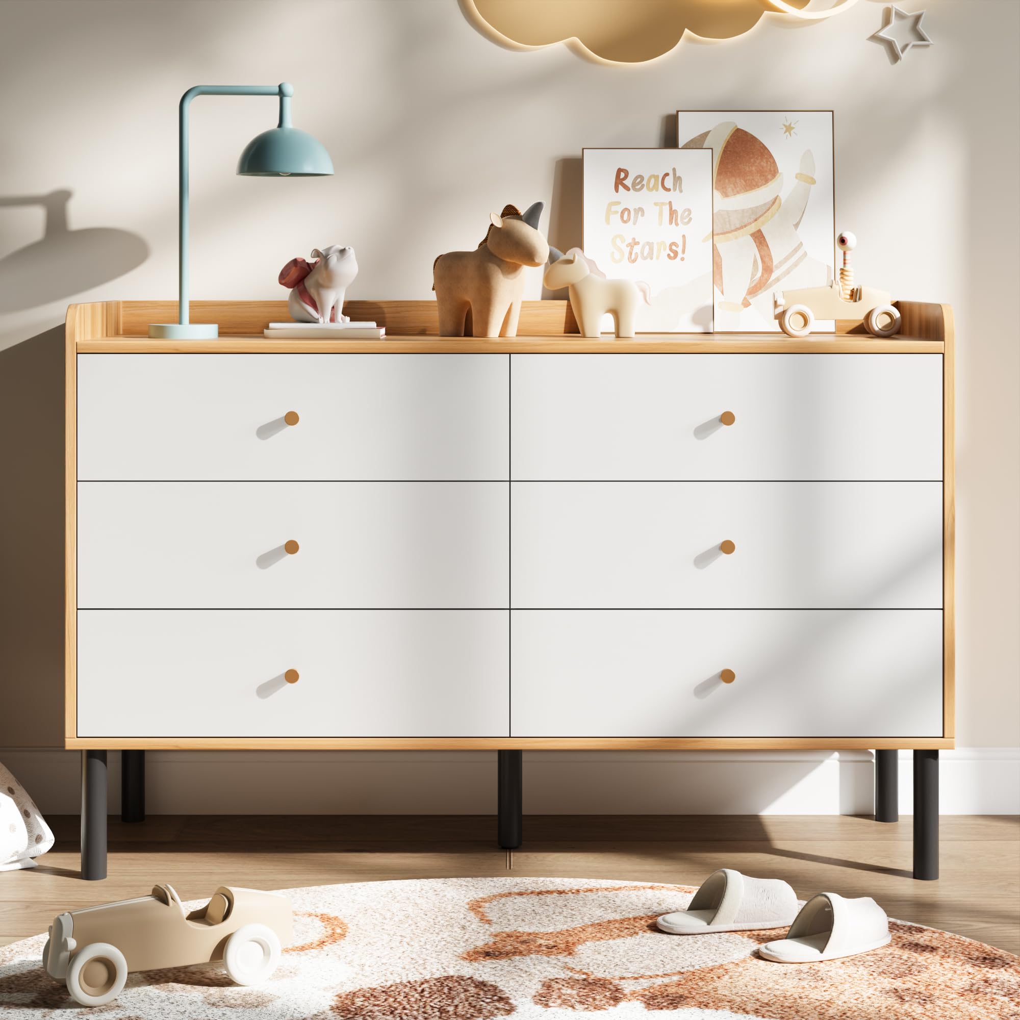 BAZELOR 6 Drawer Dresser