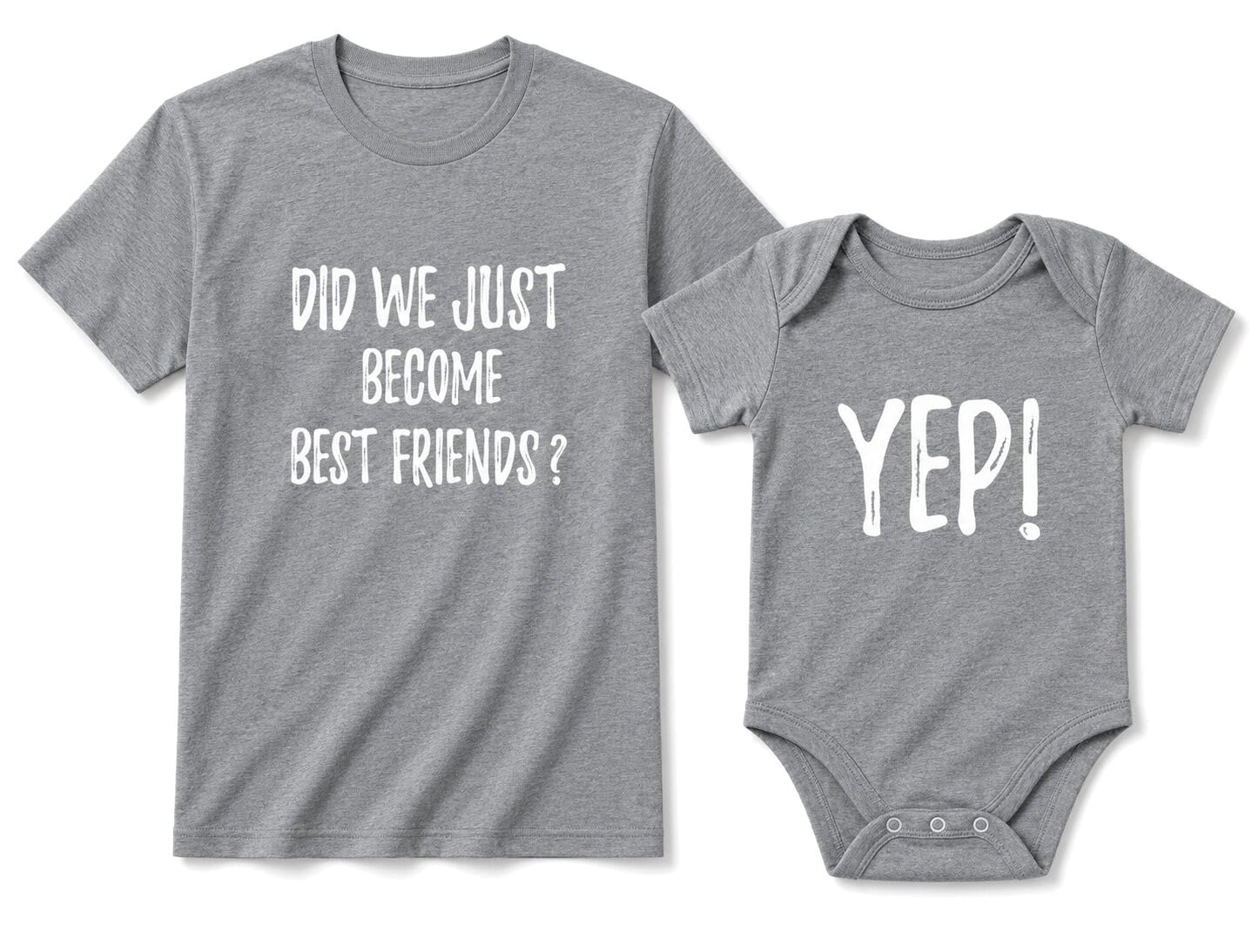 Tstars Did We Just Become Best Friends? Big Brother Little Bro Matching Shirt & Baby Bodysuit Set