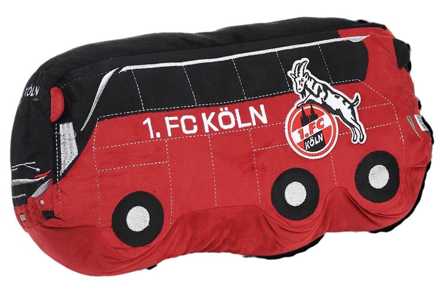 1. FC Köln Kissen - Mannschaftsbus - Kuschelkissen | Dekokissen - Plus Lesezeichen I Love Köln