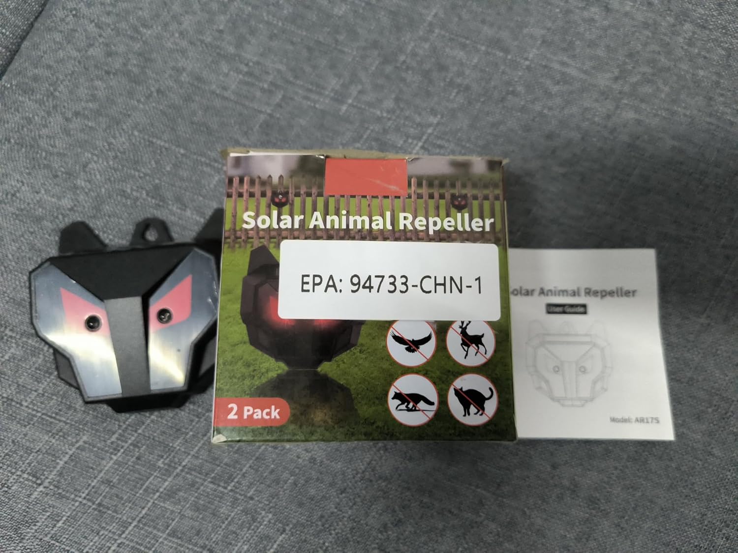 Pack of 4 Solar Nocturnal Animal Repeller Racoon Repellent Outdoor Fox Skunk Coyote Deterrent Deer Repellent Predator Light for Chicken Coop Predator Protection Predator Eyes Animal Deterrent for Yard Farm (4)