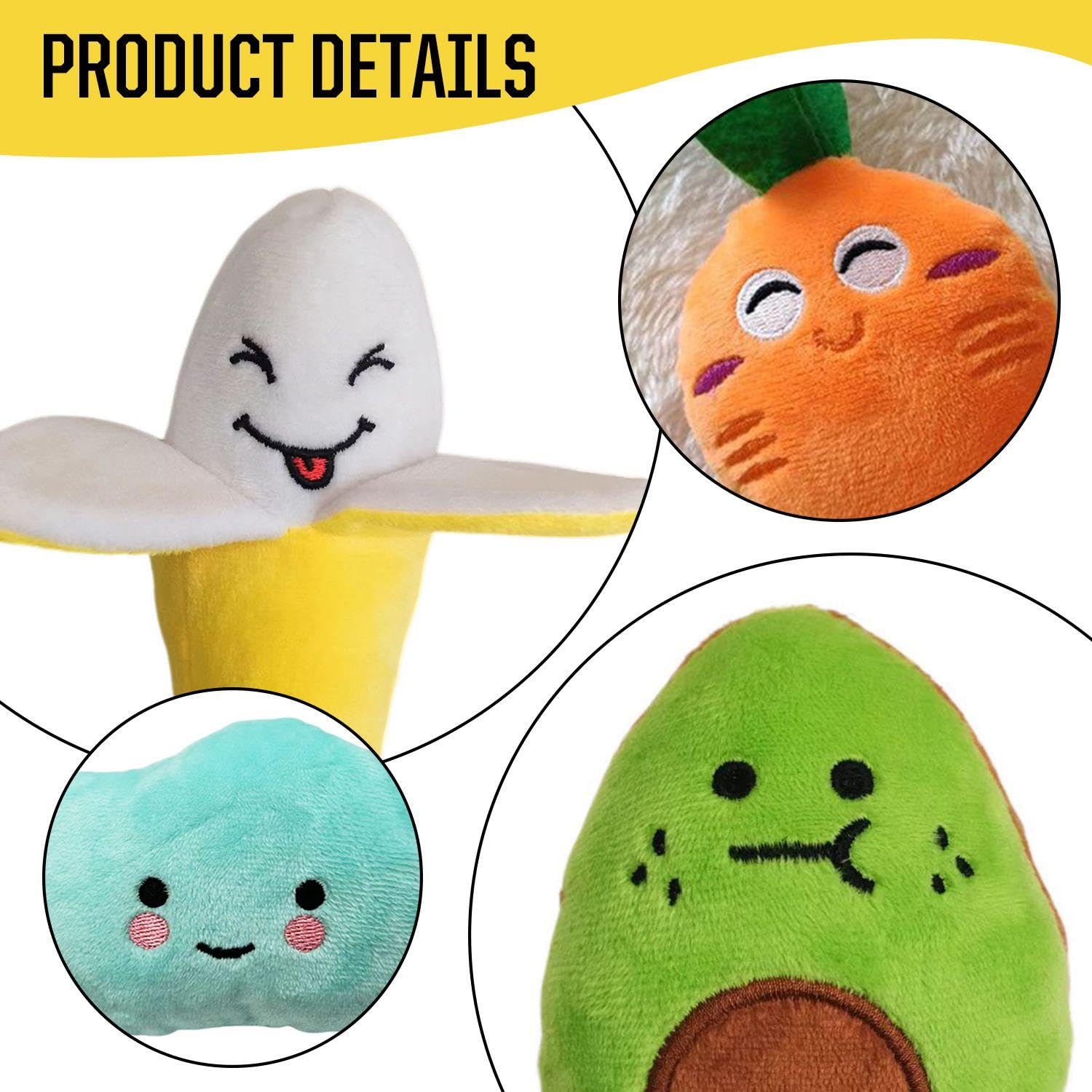 HINFHI 7 Pet Sounding Dolls, Cartoon Plush Toys, Pet Supplies, Creative Chew Toys. - Image 3