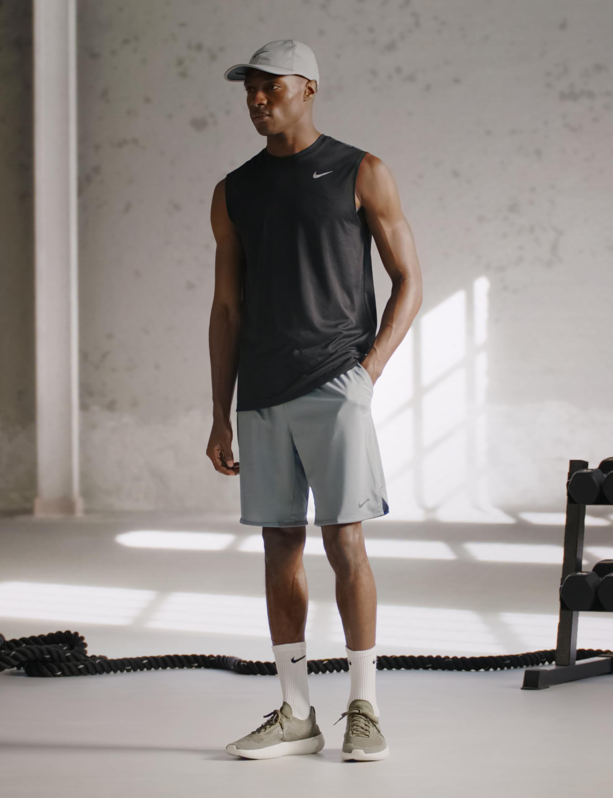 Nike M NK DF Totality Knit 9 in UL - Mid Thigh Length Short - Mens Training - Homme