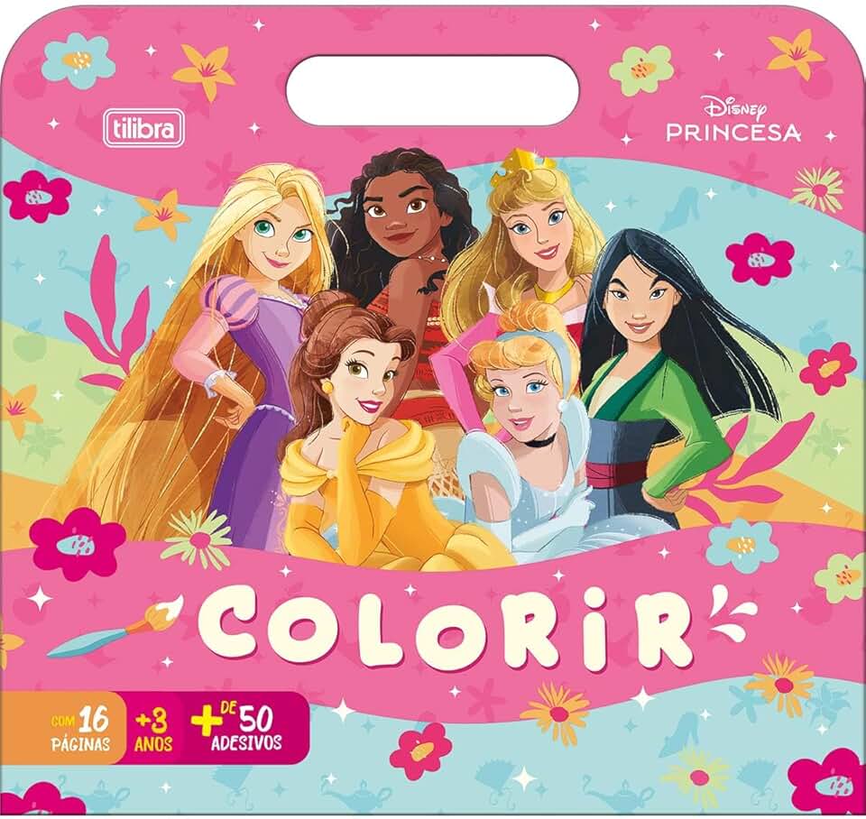 Tilibra - Folhas Colorir Maleta Princ, Multicor