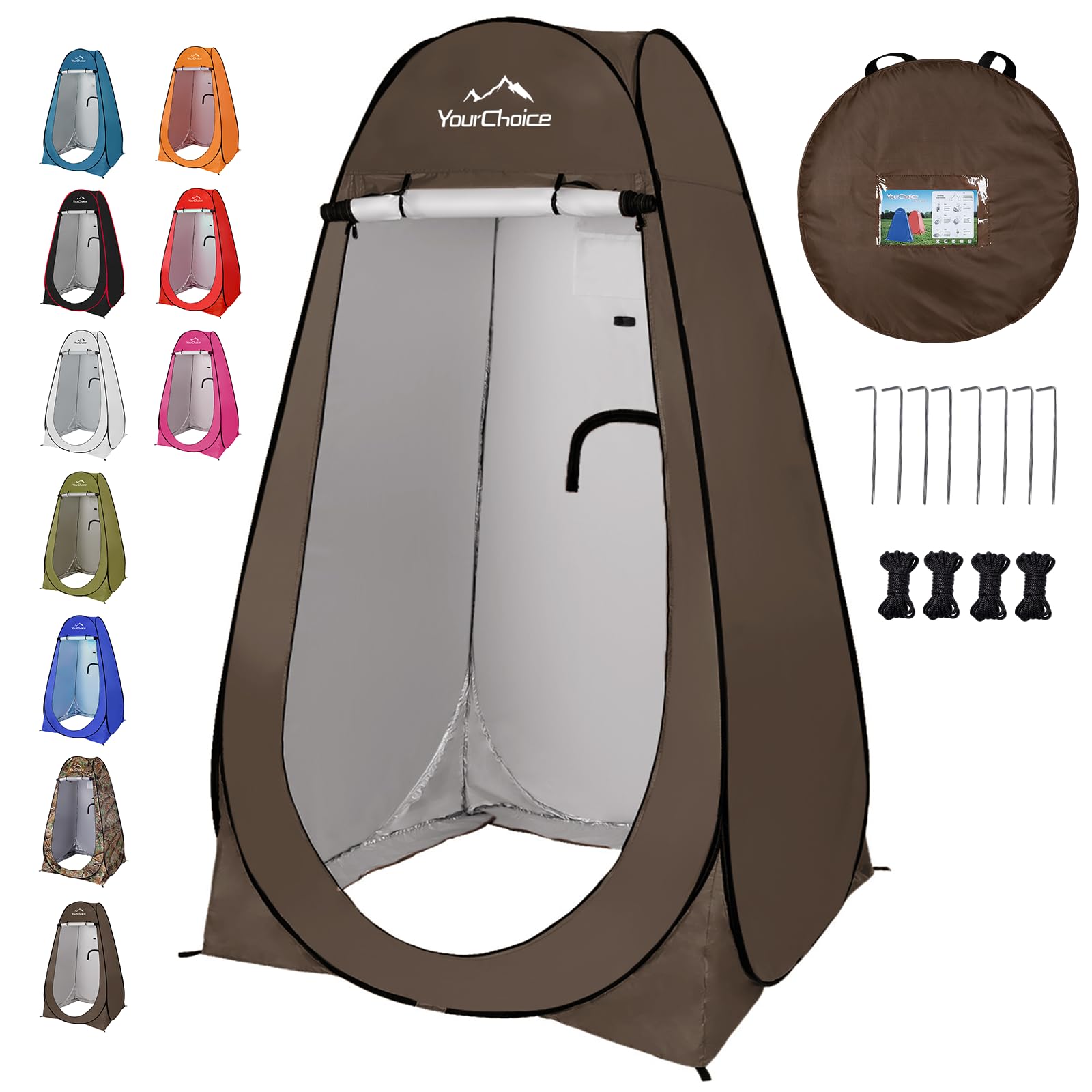 Your Choice Pop Up Shower Tent 47.2" Wx74.8/82.7" H Privacy Changing Tent