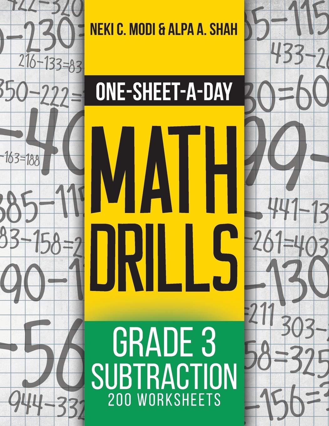 Buy OneSheetADay Math Drills Grade 3 Subtraction 200 Worksheets