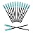 G2PLUS 100PCS Disposable Eyelash Brushes, Adjustable Mascara Wands Makeup Applicator, Lash Spoolies Brushes for Eyelash Extensions and Eyebrows (Blue)