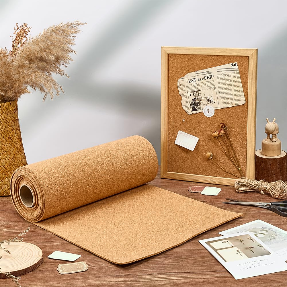 OLYCRAFT Grandi Rotolo di Sughero 3mx30cm Spessi 3mm Naturale per Pareti Bacheche Decorazione