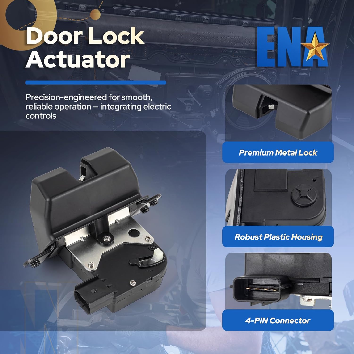 ENA Rear Trunk Latch Tailgate Door Lock Actuator Compatible with Hyundai Santa Fe Sport XL Kia Sedona Sorento 2013 2014 2015 2016 2017 2018 2019 Replacement for 812303Z000 81230-3Z000