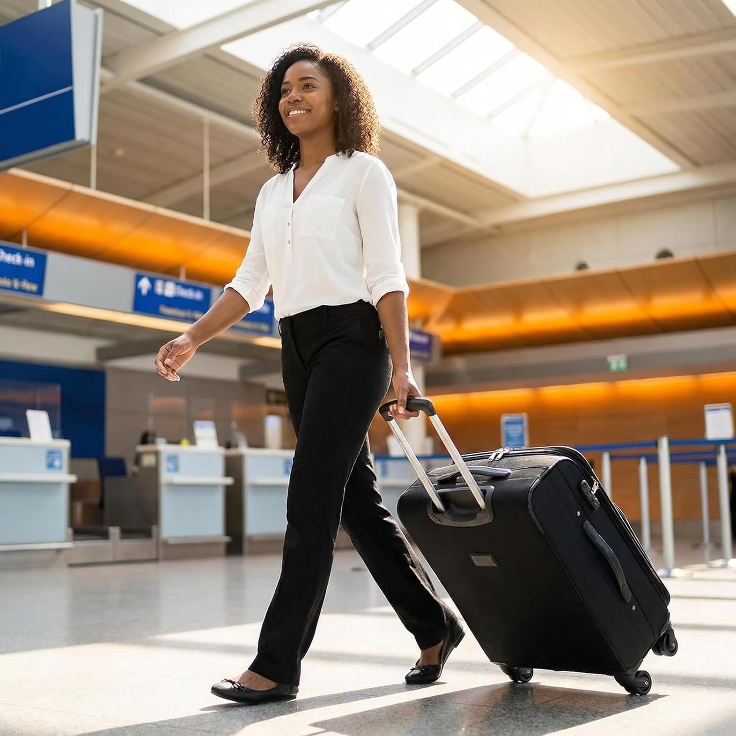 Universal Luggage Wheels Replacement Kit for Suitcase, Steel Core 360° Silent Spinner Wheels for Suitcases - Fits Major Brand Rolling Luggage (4 Pcs)